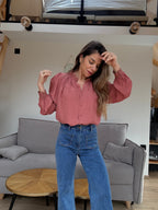 Blouse Brodée Maïwenn Bois De Rose