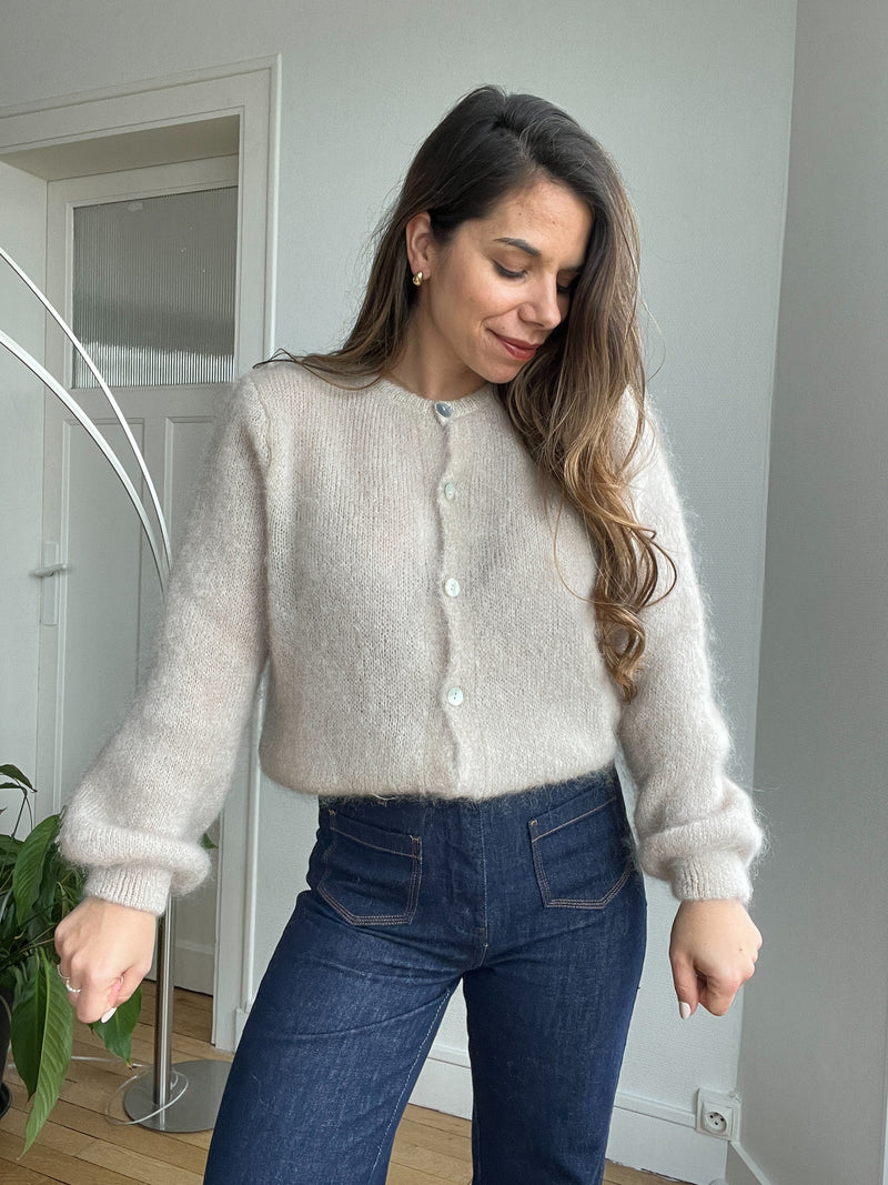 Maille En Laine Bianca Taupe