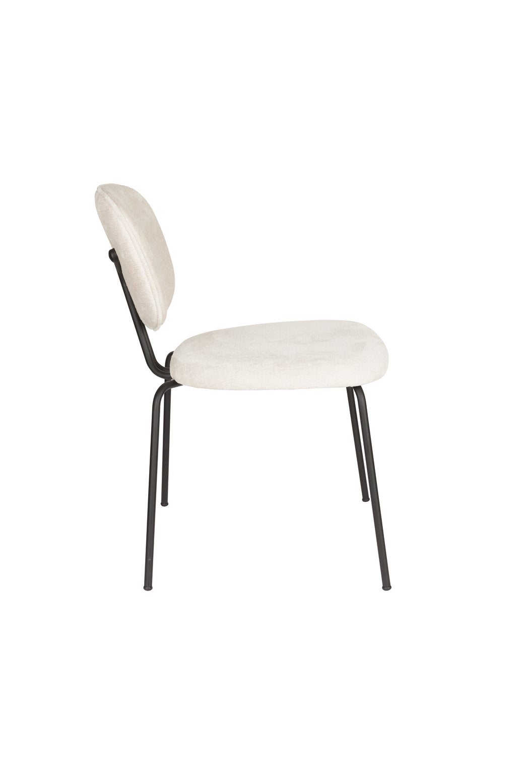 Button - Dining Chair - Polyester - Off White/Beige
