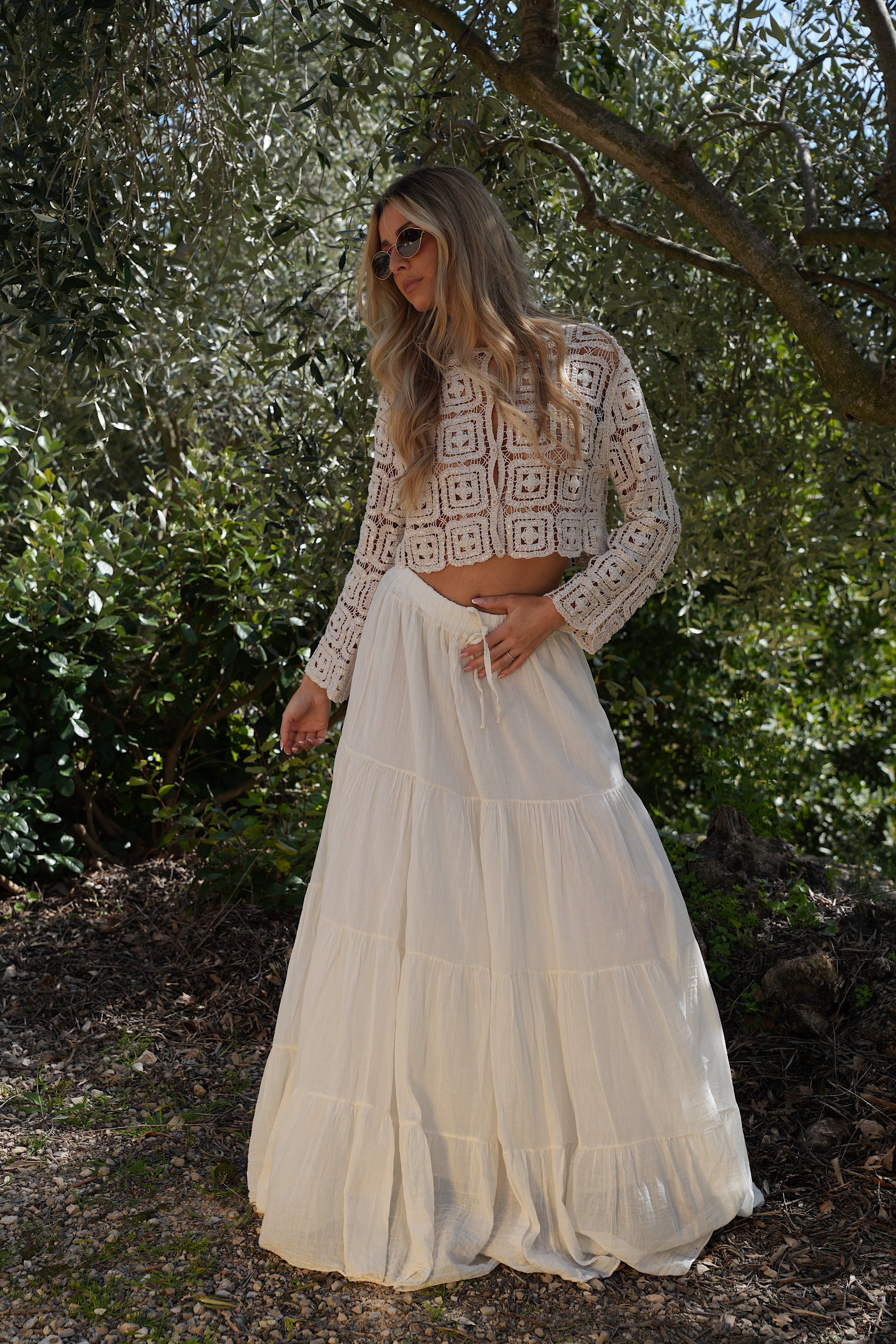Jupe Longue Chloé - Crème