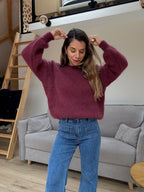 Maille En Mohair Et Laine Gaia Bordeaux