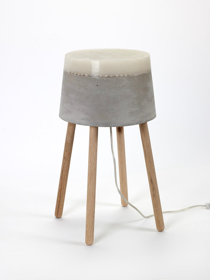 Lampe De Table - M - Béton - Gris