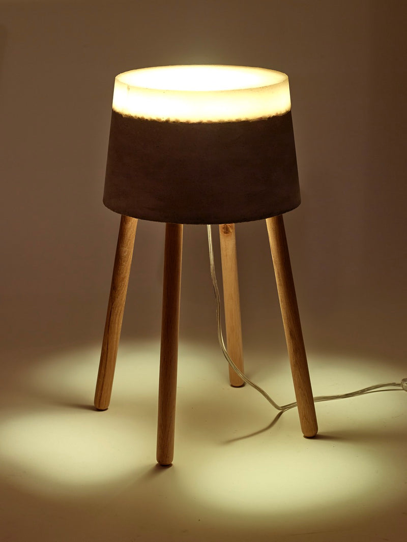 Lampe De Table - M - Béton - Gris