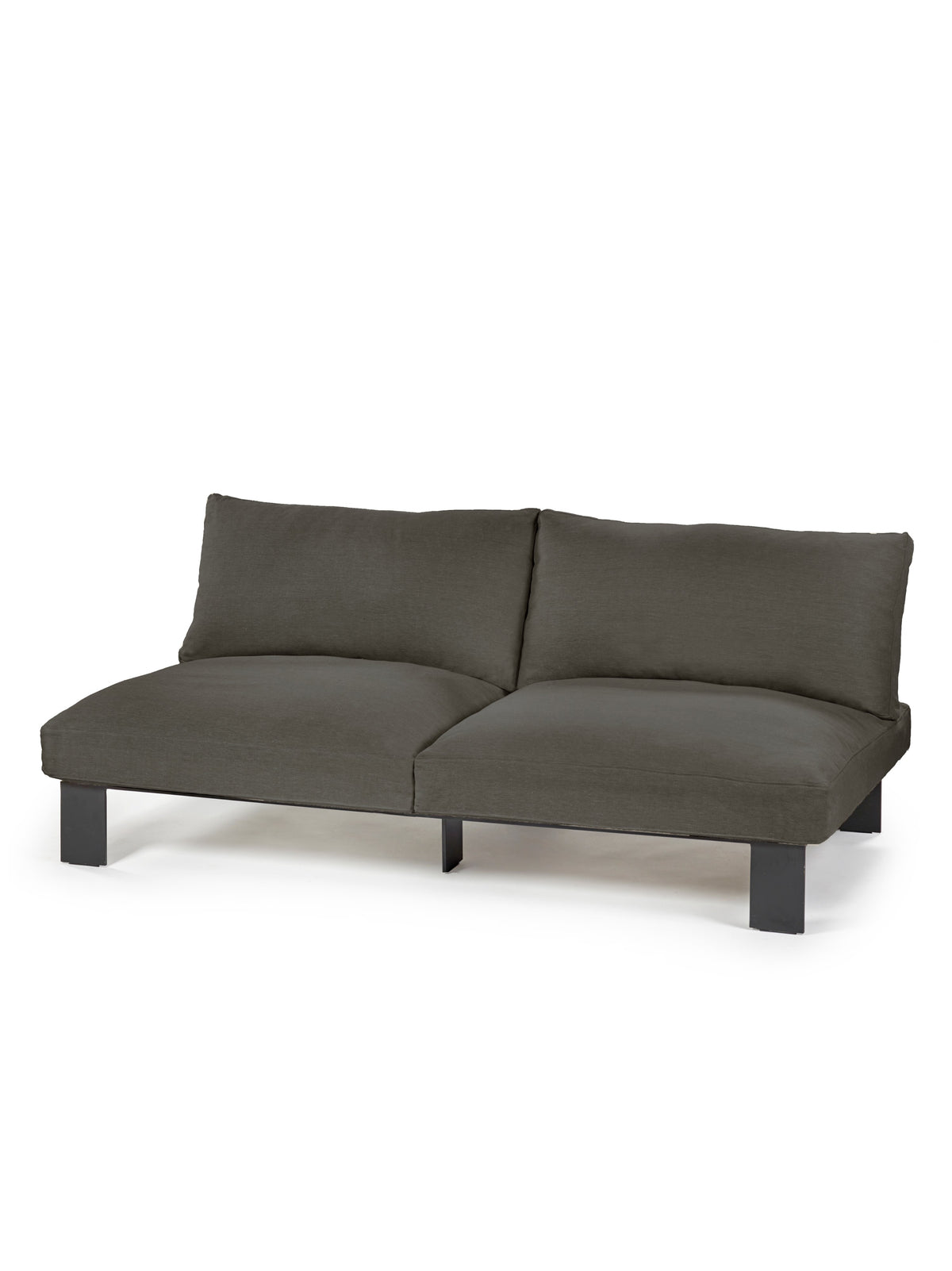 Bea Mombaers - Banc 2 Places + Coussin D'intérieur - Aluminium Et Tissu D'ameublement - Anthracite