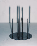 Candelabra - Bougeoir - Acier Bleui - Noir