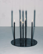 Candelabra - Bougeoir - Acier Bleui - Noir