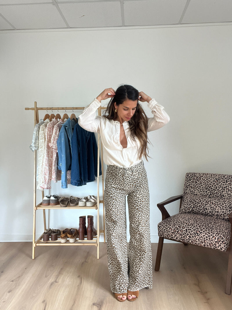 Jean Flare Leopard Alix