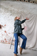 Surchemise Lou Similicuir Vert Foncé