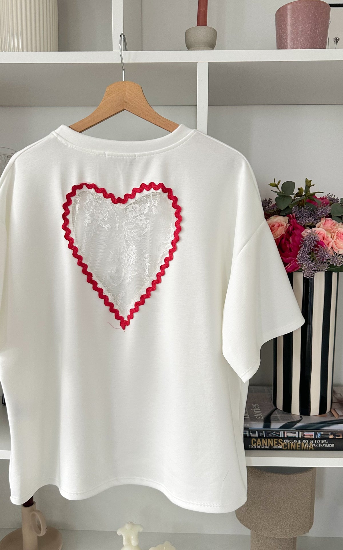Perugia Heart T-Shirt - White and Red