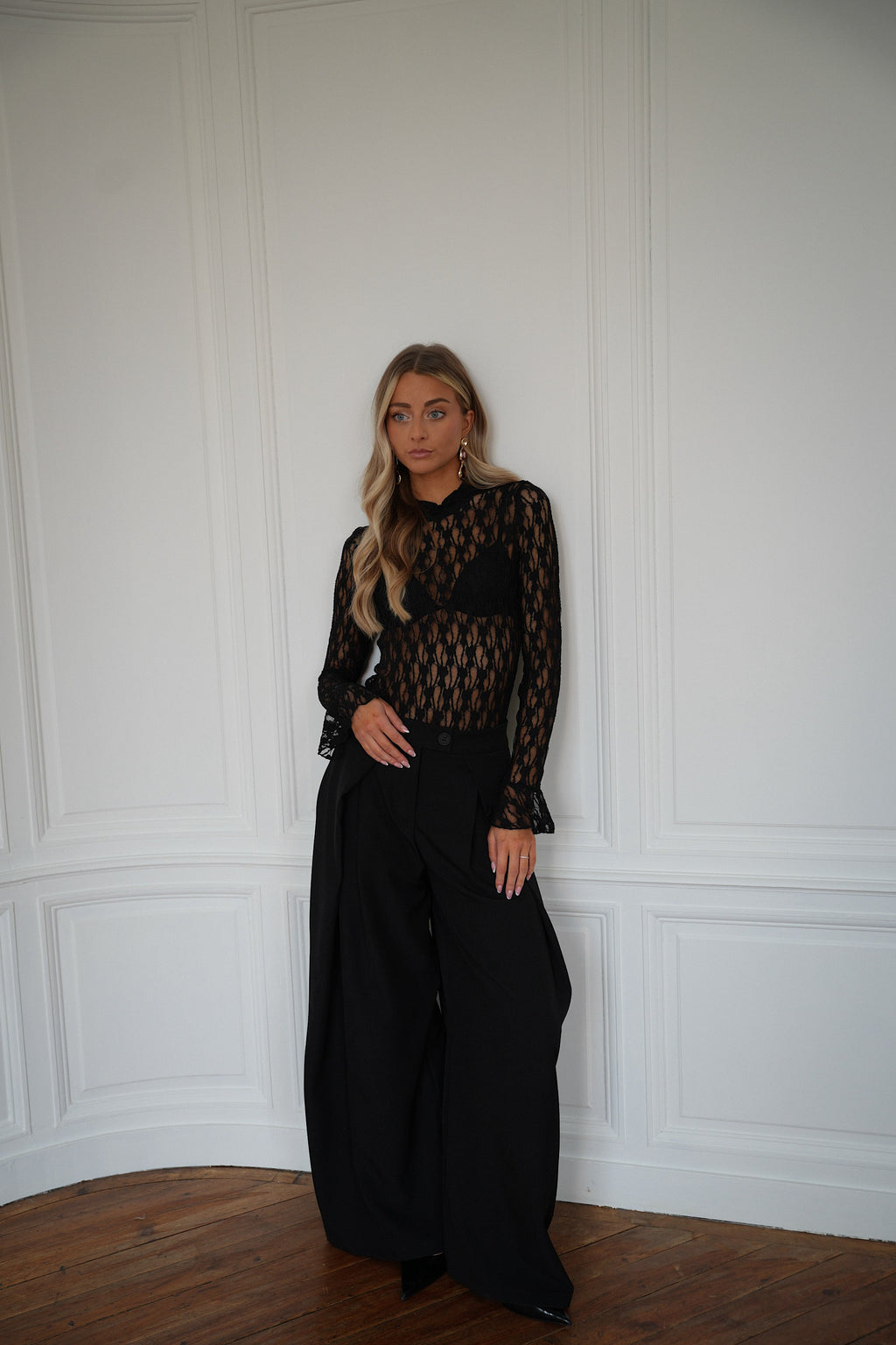 Chelsea Negro - Pantalones Sueltos