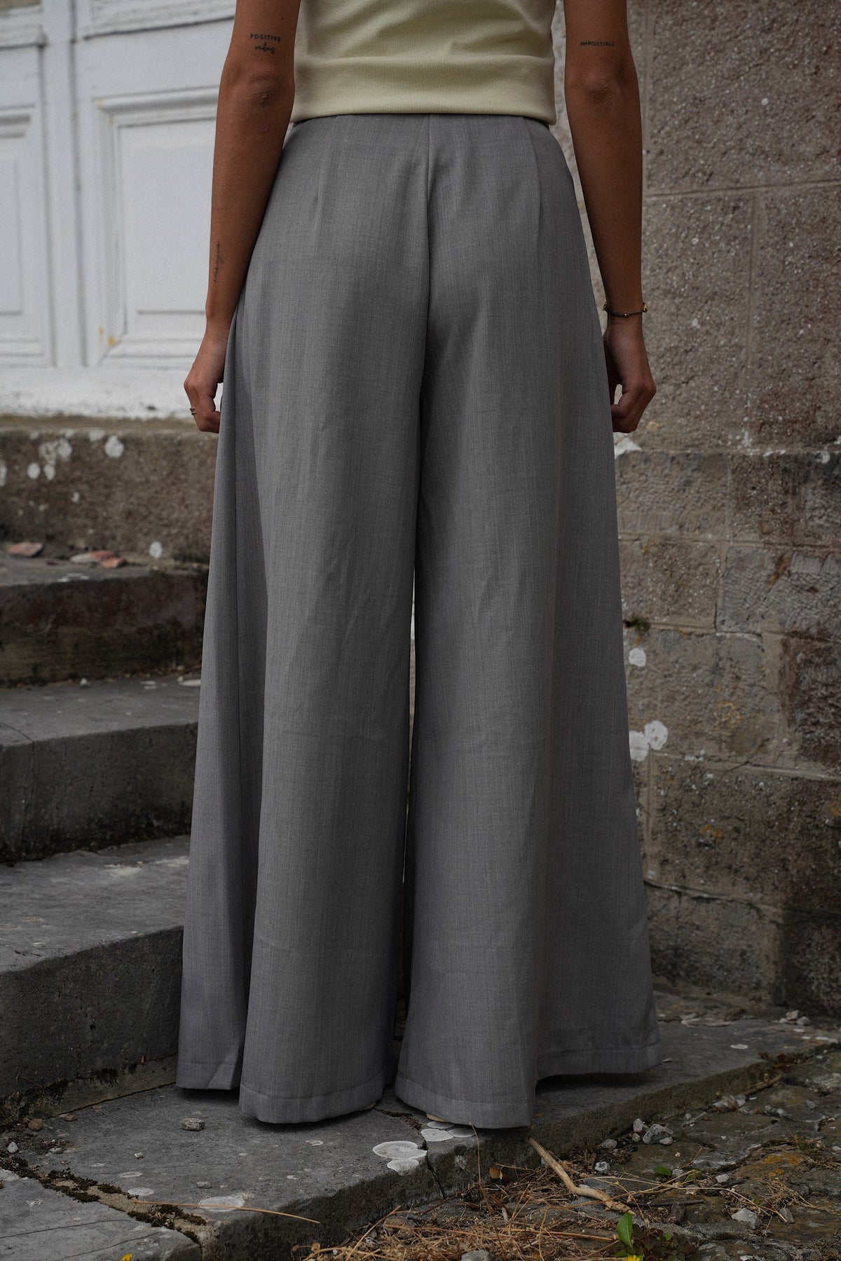 Pantalon Évasé - Manolia Gris
