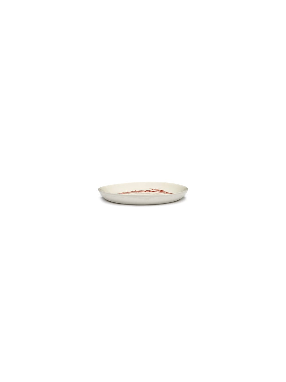 Juego de 4 platos Xs - Rayas blancas - Red Feast - De Ottolenghi