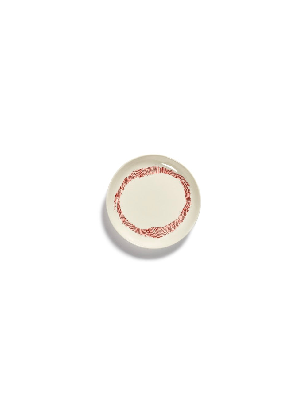 Juego de 4 platos Xs - Rayas blancas - Red Feast - De Ottolenghi