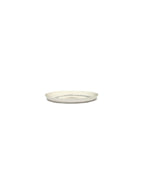 Lot De 2 Assiettes S - Blanche Stripes - Bleu Feast - By Ottolenghi