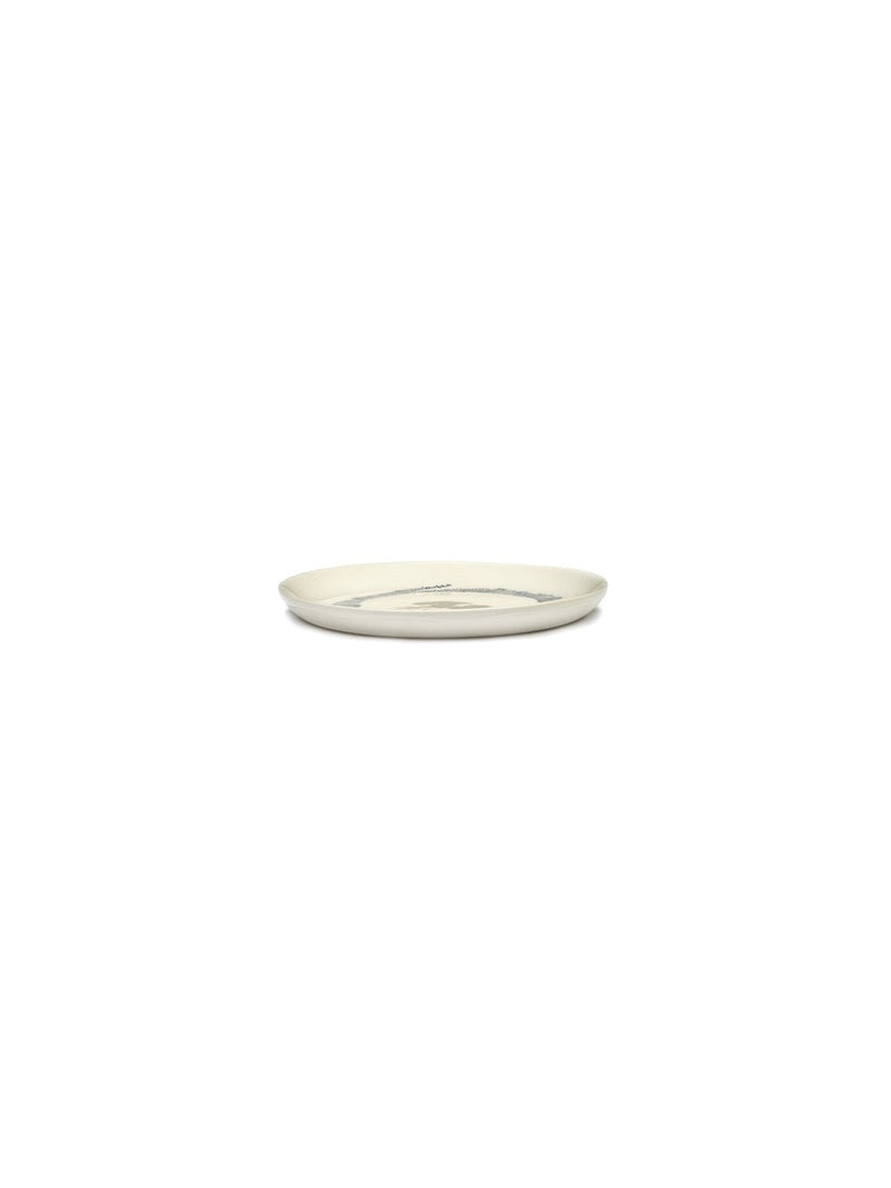 Juego De 2 Platos S - Rayas Blancas - Blue Feast - By Ottolenghi