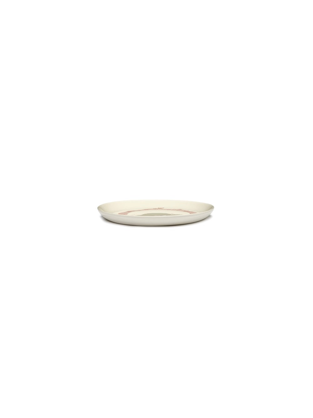 Set of 2 Small Plates - White Stripes - Red Feast - By Ottolenghi
