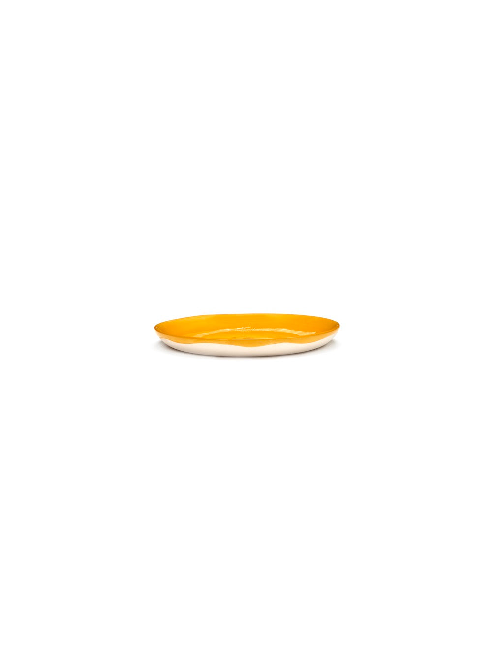 Set of 2 S Plates - Yellow Stripes - White Feast - By Ottolenghi