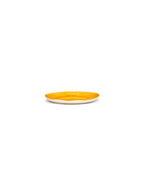 Set Of 2 Plates S - Yellow Stripes - Red Feast - By Ottolenghi