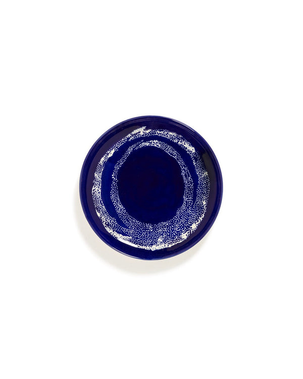 Juego De 2 Platos S - Puntos Azul Oscuro - White Feast - De Ottolenghi