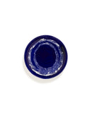 Set Of 2 Plates S - Dark Blue Dots - White Feast - By Ottolenghi