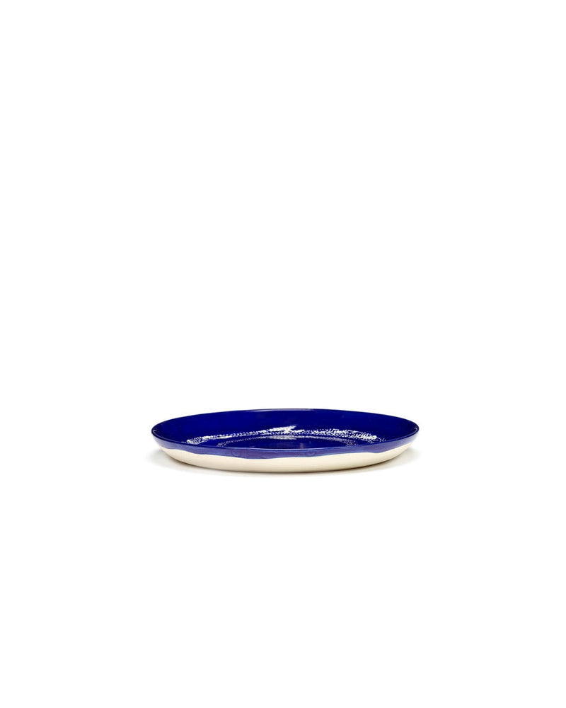 Set Of 2 Plates S - Dark Blue Dots - White Feast - By Ottolenghi