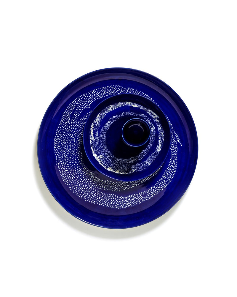 Lot De 2 Assiettes S - Bleu Foncé Dots - Blanc Feast - By Ottolenghi