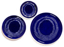 Set Of 2 Plates S - Dark Blue Dots - White Feast - By Ottolenghi