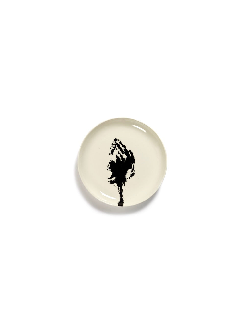 Set Of 2 Small Plates - White Artichoke - Black Feast - By Ottolenghi