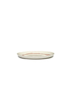 Set of 2 Plates M - White Stripes - Red Feast - By Ottolenghi