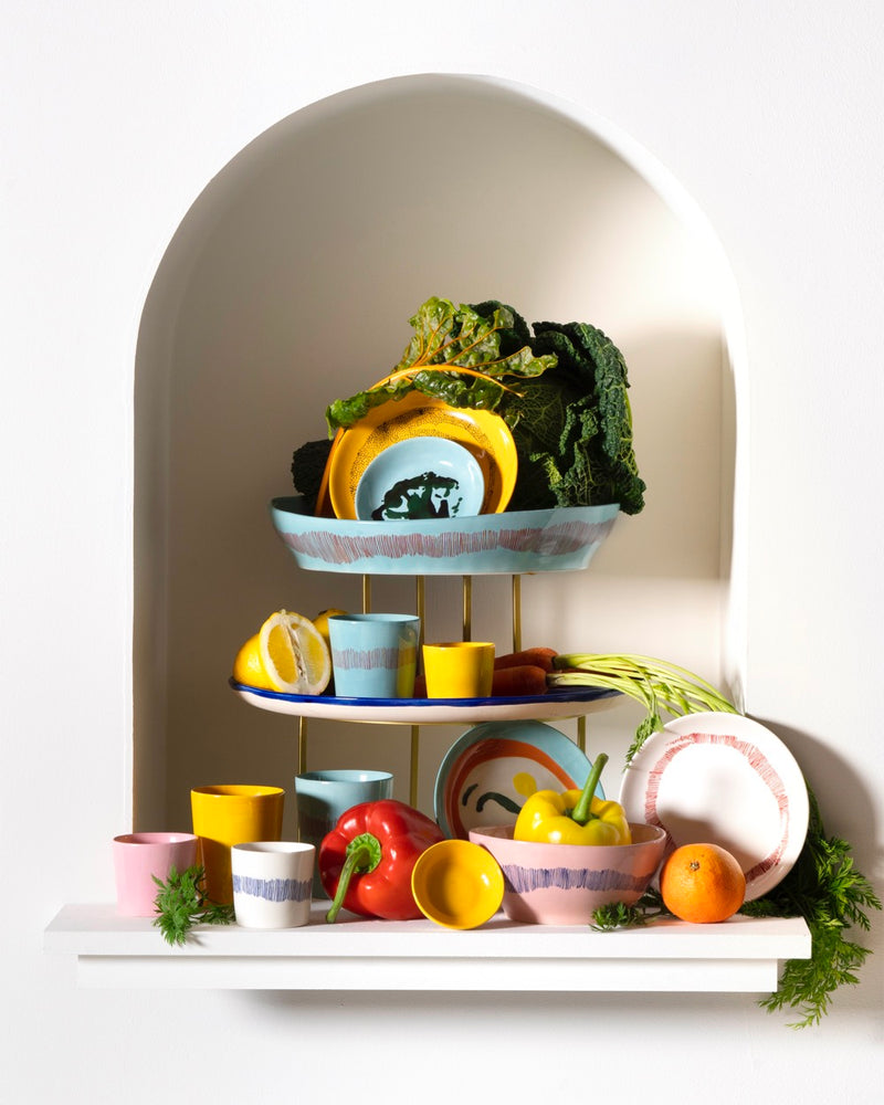 Lot De 2 Assiettes M - Azur Artichaut - Vert Feast - By Ottolenghi