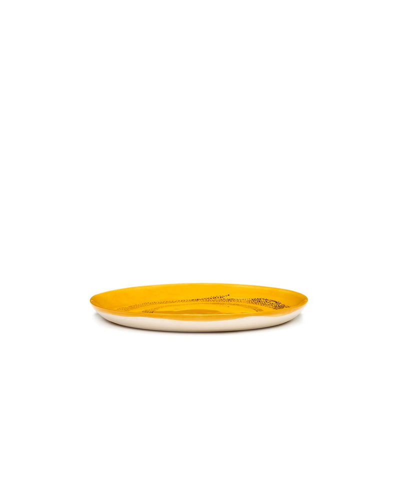 Juego De 2 Platos M - Puntos Amarillos - Black Feast - De Ottolenghi