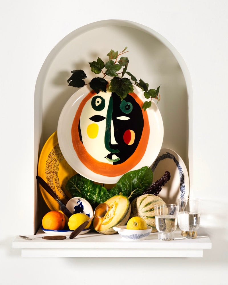 Juego De 2 Platos M - Puntos Amarillos - Black Feast - De Ottolenghi