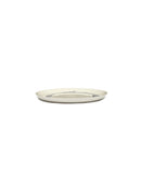 Lot De 2 Assiettes L - Blanche Stripes - Bleu Feast - By Ottolenghi