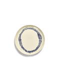 Lot De 2 Assiettes L - Blanche Stripes - Bleu Feast - By Ottolenghi