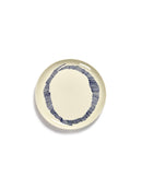 Lot De 2 Assiettes L - Blanche Stripes - Bleu Feast - By Ottolenghi