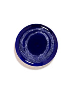 Set Of 2 Large Plates - Dark Blue Dots - White Feast - By Ottolenghi