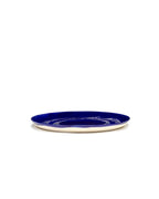 Feast - Lot De 2 Assiettes - L - Grès - Bleu Foncé Dots Blanc