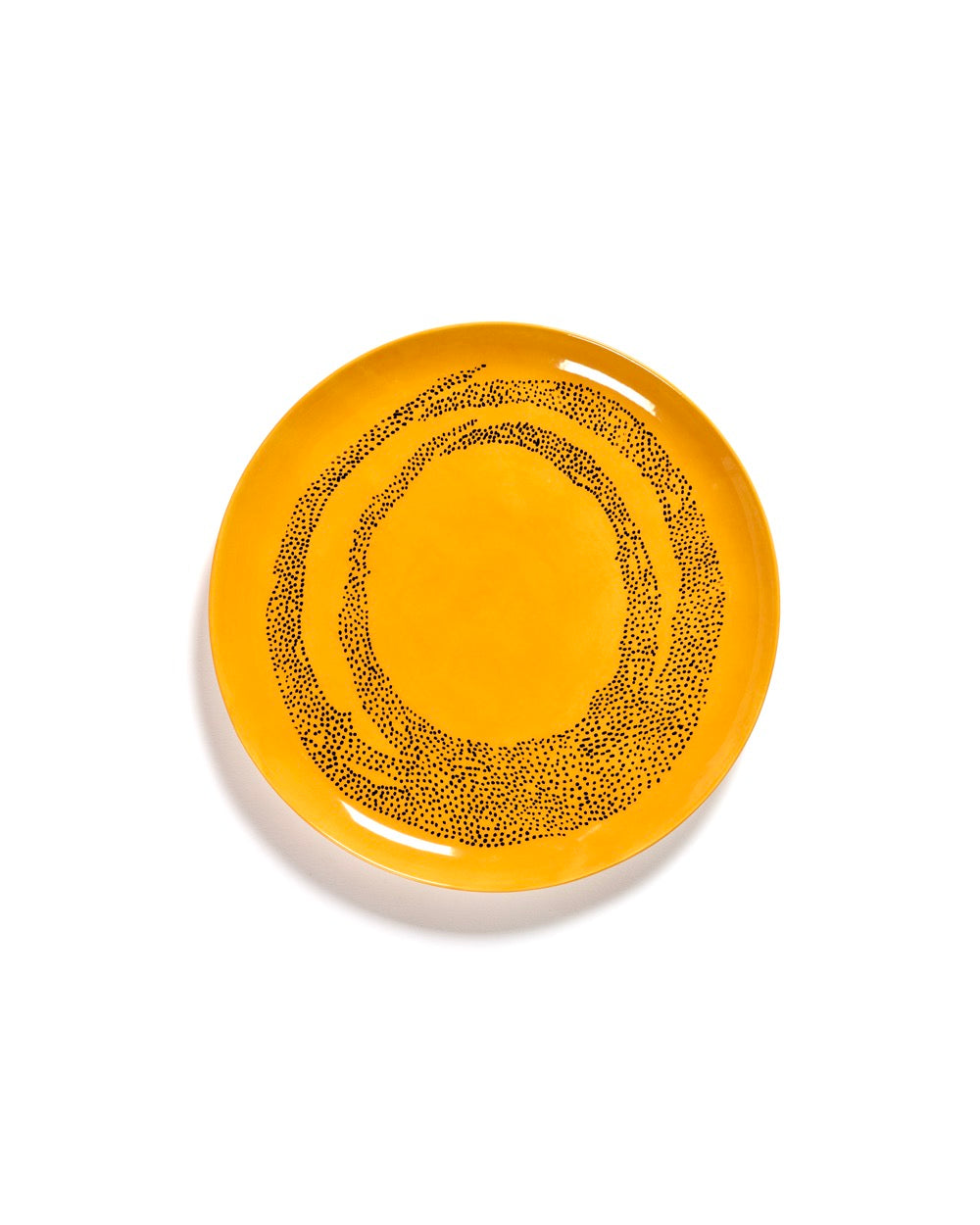 Lot De 2 Assiettes L - Jaune Dots - Noir Feast - By Ottolenghi