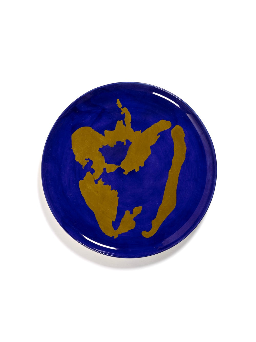 Serving Plate - Dark Blue - Gold Feast - By Ottolenghi