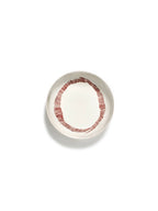 Feast - Set Di 2 Piatti Fondi - Gres - Bianco Rosso