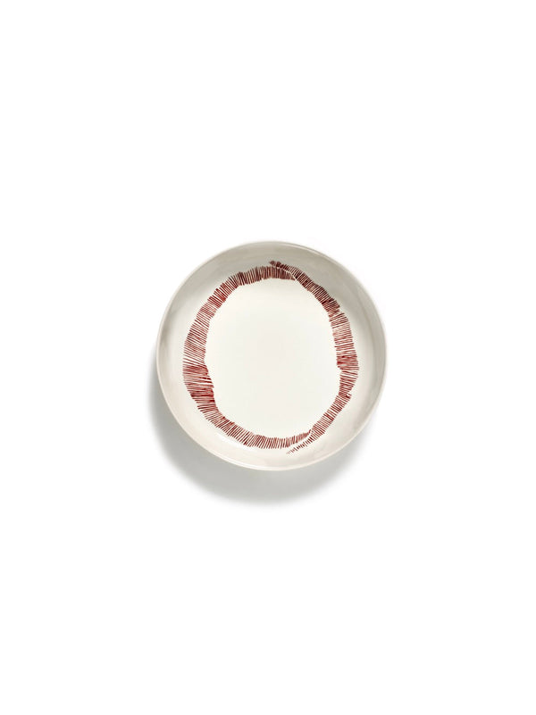 Set Of 2 High Plates - White - Red Feast - By Ottolenghi
