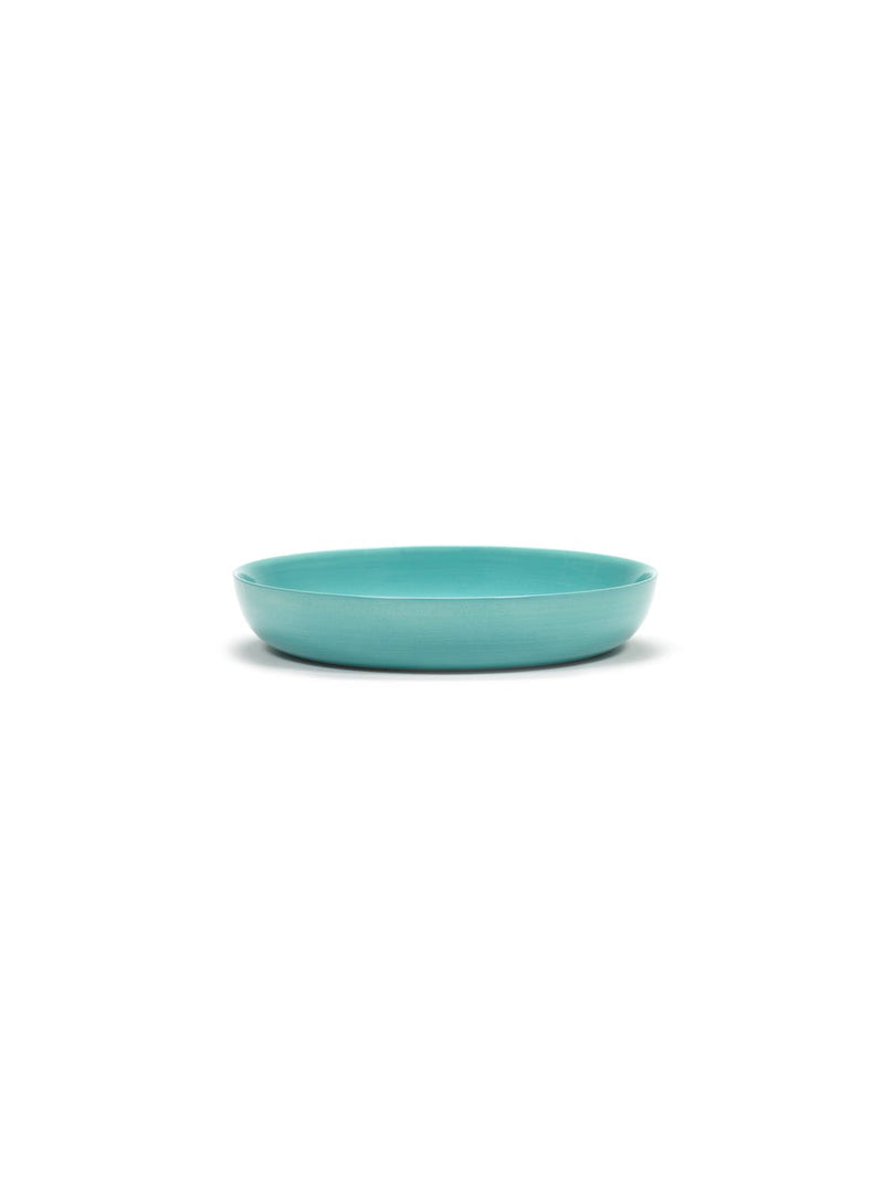 Set Of 2 High Plates - Azur Artichoke - Green Feast - By Ottolenghi