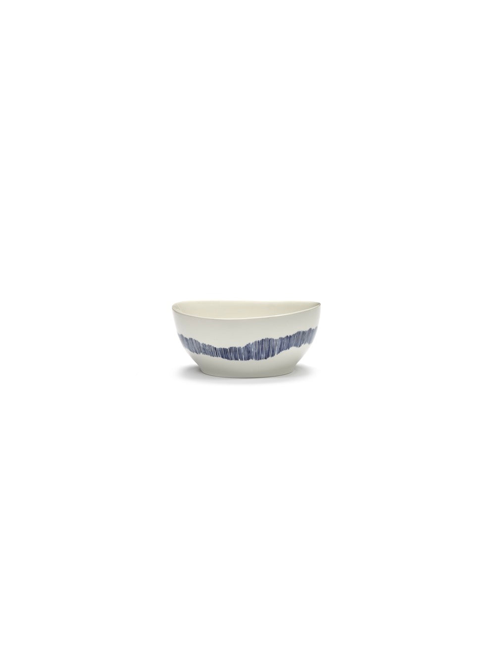 Lot De 4 Bols S - Blanc Stripes - Bleu Feast - By Ottolenghi