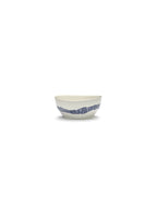 Lot De 4 Bols S - Blanc Stripes - Bleu Feast - By Ottolenghi