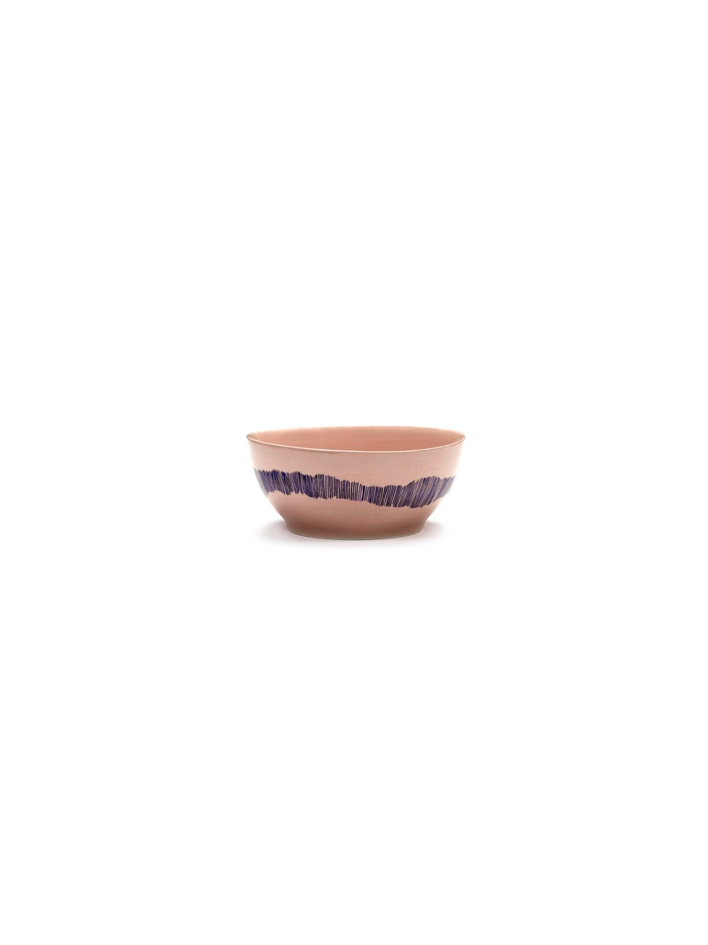 Feast - Set Di 4 Ciotole - S - Gres - Rosa Stripes Blu