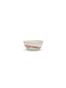 Lot De 4 Bols S - Blanc Stripes - Rouge Feast - By Ottolenghi