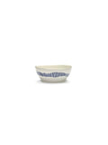 Set of 4 L Bowls - White Stripes - Blue Feast - By Ottolenghi