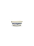 Set of 4 L Bowls - White Stripes - Blue Feast - By Ottolenghi