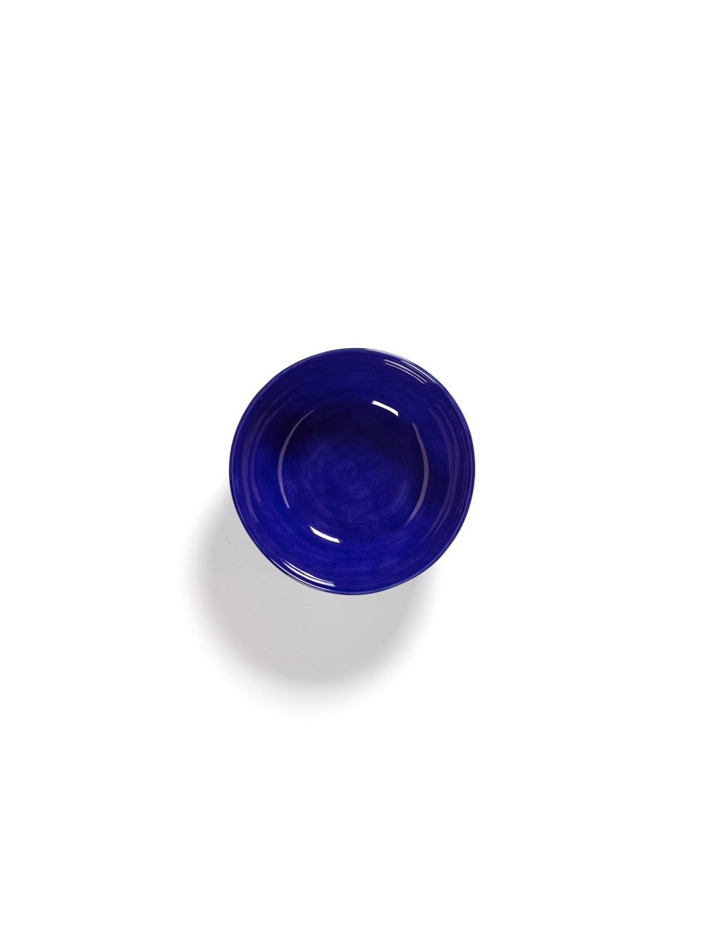 Set Of 4 L Bowls - Dark Blue Stripes - White Feast - By Ottolenghi