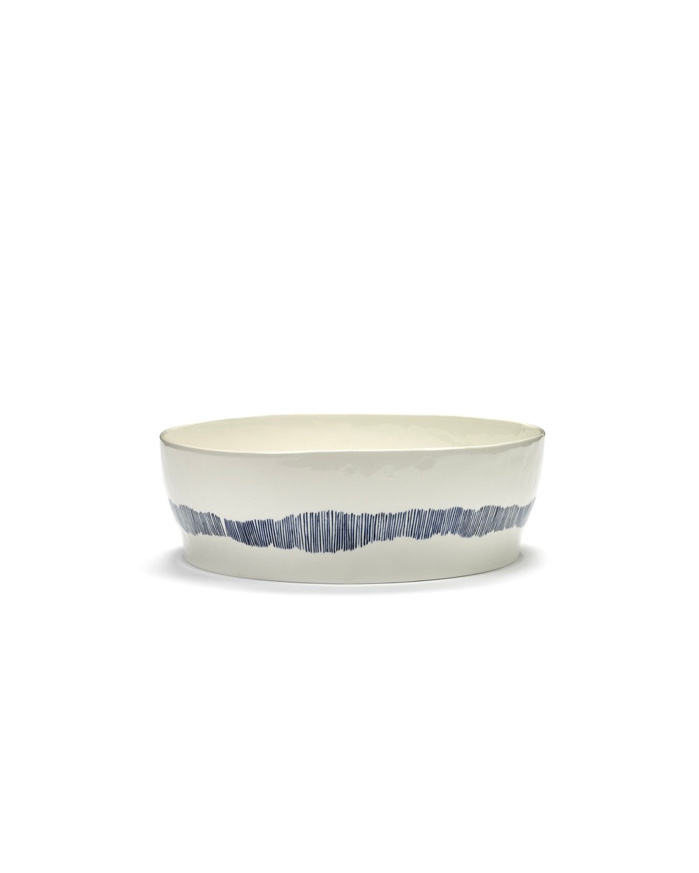 Saladier - Blanc Stripes - Bleu Feast - By Ottolenghi